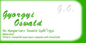 gyorgyi oswald business card